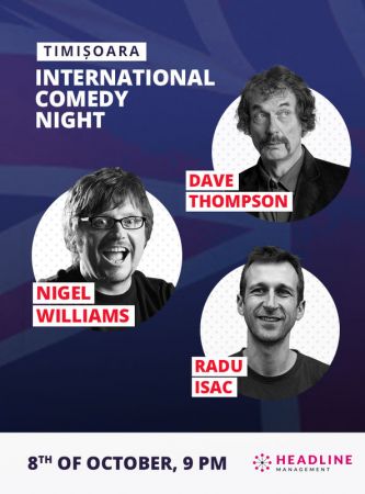 International comedy night with Dave Thompson, Nigel Williams & Radu Isac