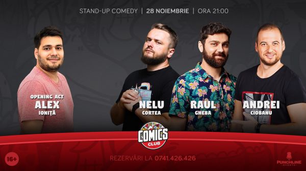 Stand Up Comedy cu Andrei Ciobanu, Nelu Cortea & Raul Gheba