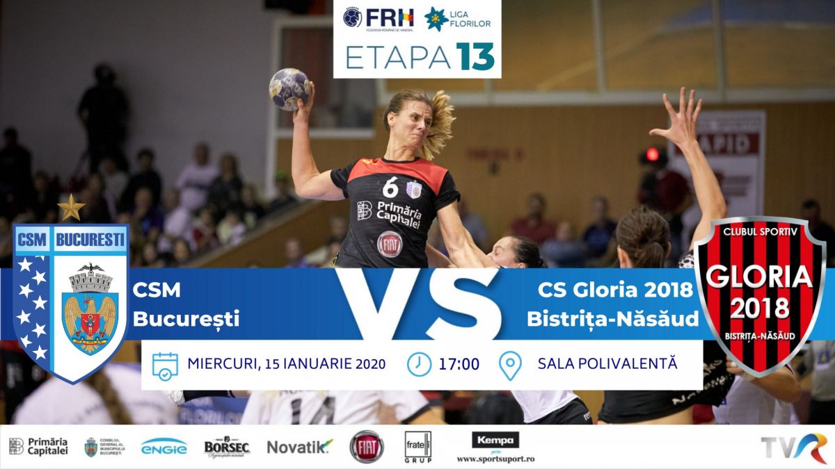 Handbal feminin CSM Bucuresti vs CS Gloria 2018 BistrițaNăsăud