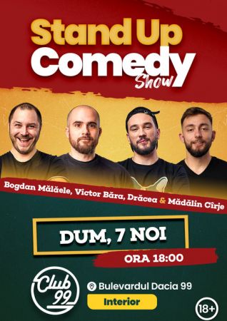 Stand up comedy cu Bogdan Malaele, Victor Bara, Dracea, Madalin Carje & George Dumitru