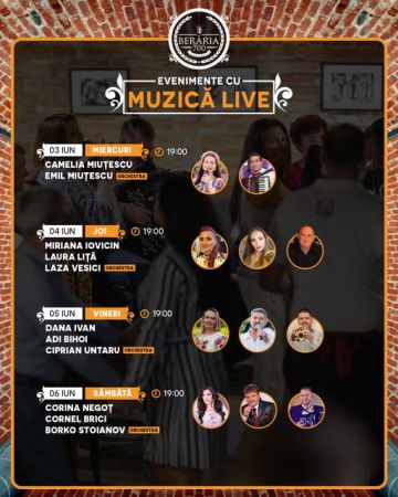 EVENIMENTE CU MUZICA LIVE
