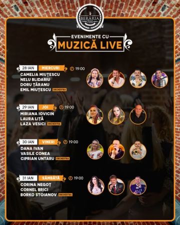 EVENIMENTE CU MUZICA LIVE