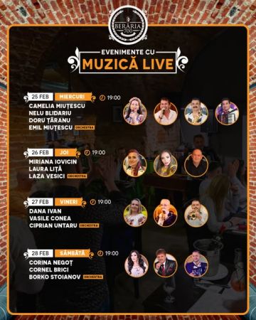EVENIMENTE CU MUZICA LIVE