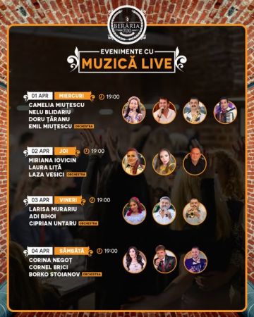 EVENIMENTE CU MUZICA LIVE