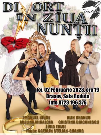 Spectacolul "Divorț în ziua nunții"