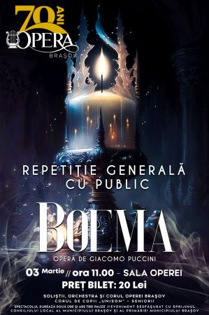 "Boema", o poveste pariziană, pe scena Operei Brașov