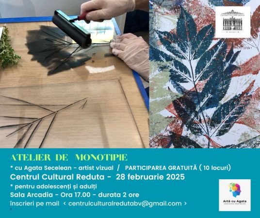 Atelier de MONOTIPIE cu artistul vizual Agata Secelean
