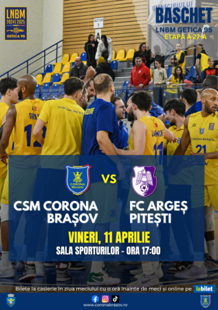 Baschet CSM Corona Brasov - FC Arges Pitesti