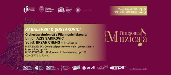 Concert simfonic | Dirijor: AZIS SADIKOVIC, solist: BRYAN CHENG – violoncel