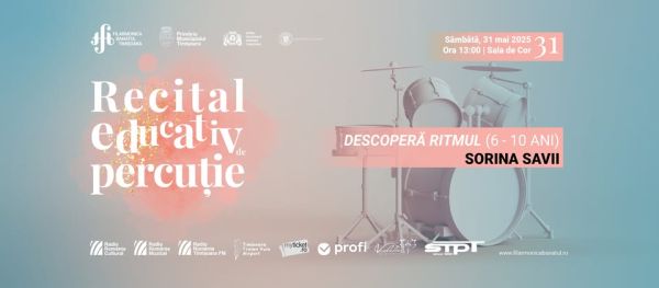 Recital educativ de percuție | Descoperă ritmul (6 – 10 ani)