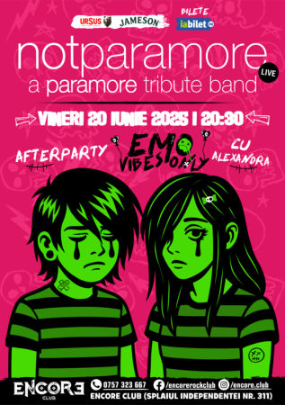 Notparamore live + Afterparty Emo Vibes Only