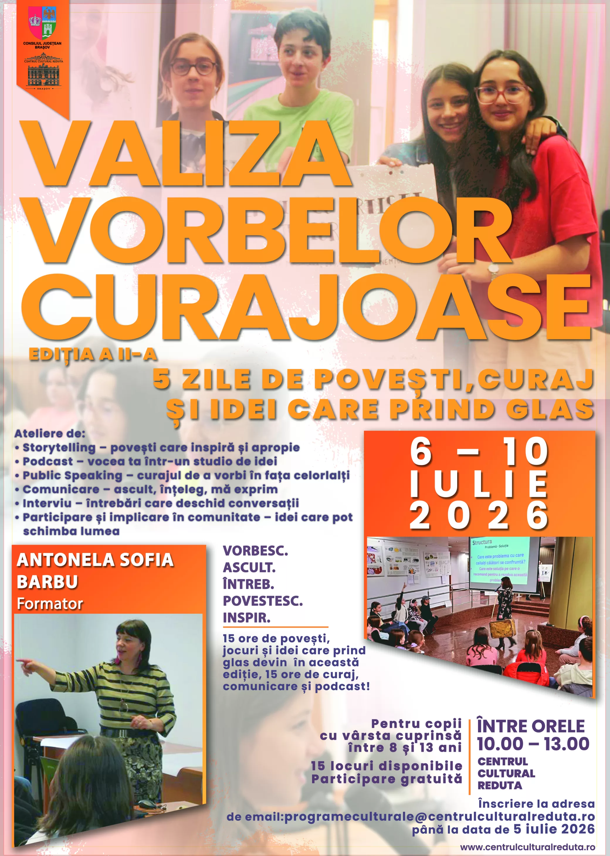 Valiza Vorbelor Curajoase – Ateliere de vacanță pentru copii