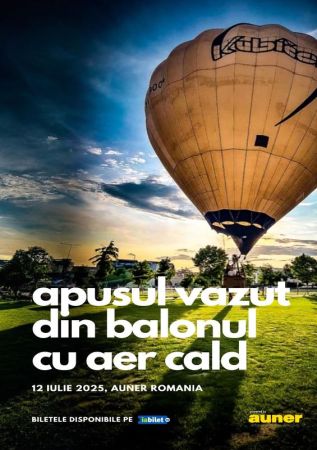 Apusul vazut din balonul cu aer cald