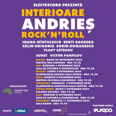 TURNEU „INTERIOARE / ROCK’N’ROLL” – ALEXANDRU ANDRIEȘ