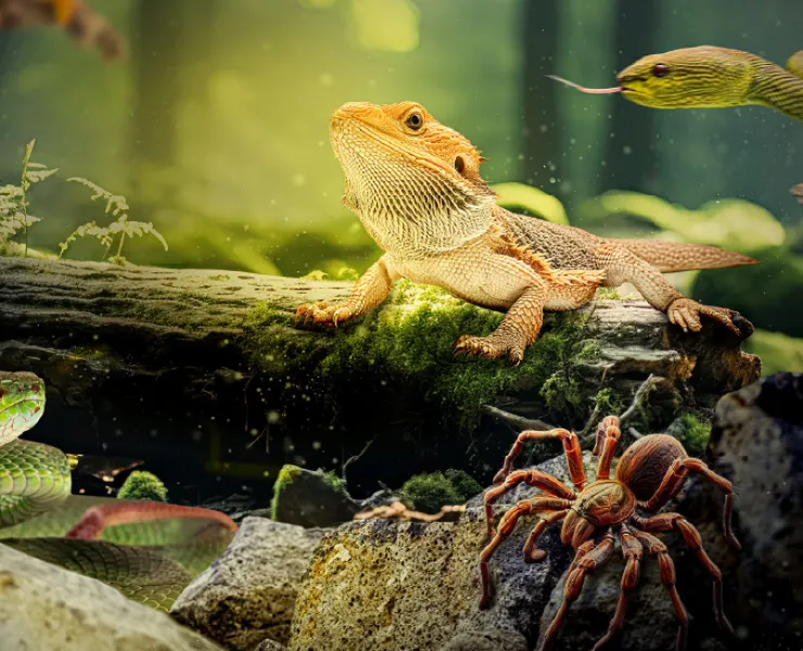 Expoziție șerpi și tarantule vii