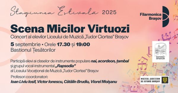 Concert estival cu Ansamblul folcloric al Liceului Vocațional de Muzică „Tudor Ciortea”