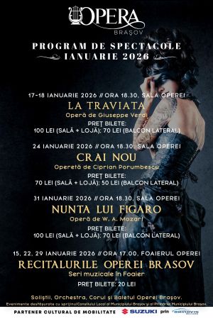 PROGRAM de SPECTACOLE – IANUARIE 2026