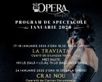 PROGRAM de SPECTACOLE – IANUARIE 2026