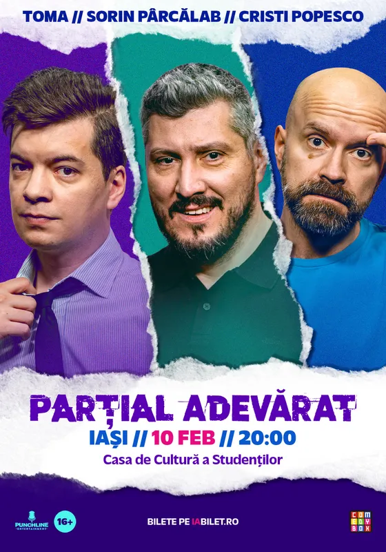 Stand-up Comedy cu Sorin Pârcălab, Toma și Cristi Popesco | PARȚIAL ADEVĂRAT