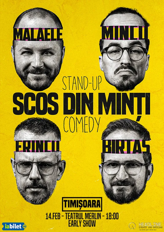 Stand-Up Comedy cu Frînculescu, Mălăele, Mincu și Birtaș - "Scos din minți"