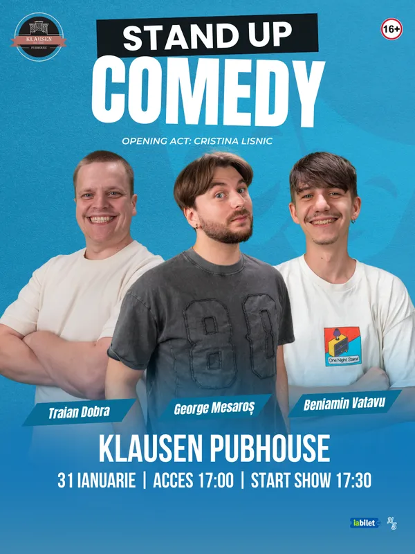 Stand-Up Comedy cu Traian Dobra, George Mesaroș și Beniamin Vatavu