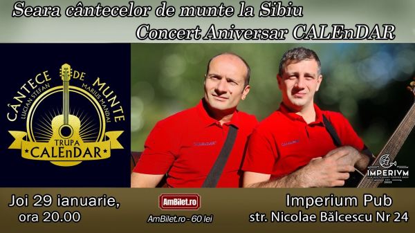 Seara cântecelor de munte la Sibiu - Aniversar - 14 ani de CALEnDAR