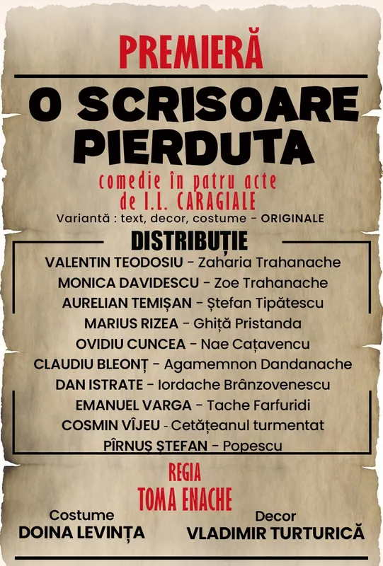 Spectacolul "O Scrisoare Pierduta"