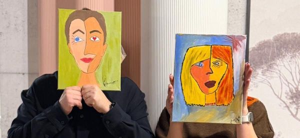 Atelier de pictură pentru cupluri - Portret cubist