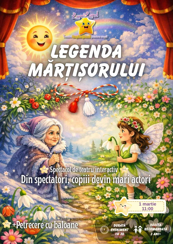 „Legenda Mărțișorului” - Spectacol de teatru interactiv +3 Ani