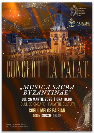 Concert la Palat ׀ Recital de pian „Musica Sacra Byzantinae” Corul Melos Paisian
