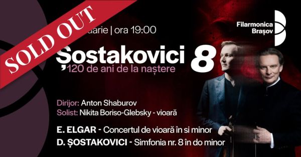 Șostakovici 8: Concert cu Anton Shaburov, Nikita Boriso-Glebsky și orchestra Filarmonicii Brașov
