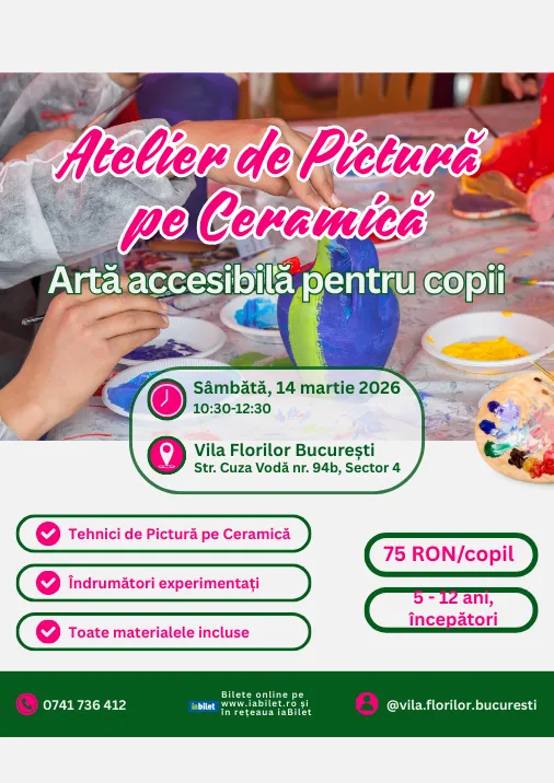 Atelier de Pictat Ceramica pentru Copii