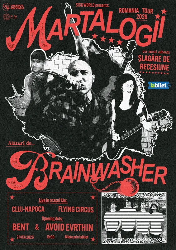 Turneu Martalogii & Brainwasher - lansare album „Șlagăre de recesiune”
