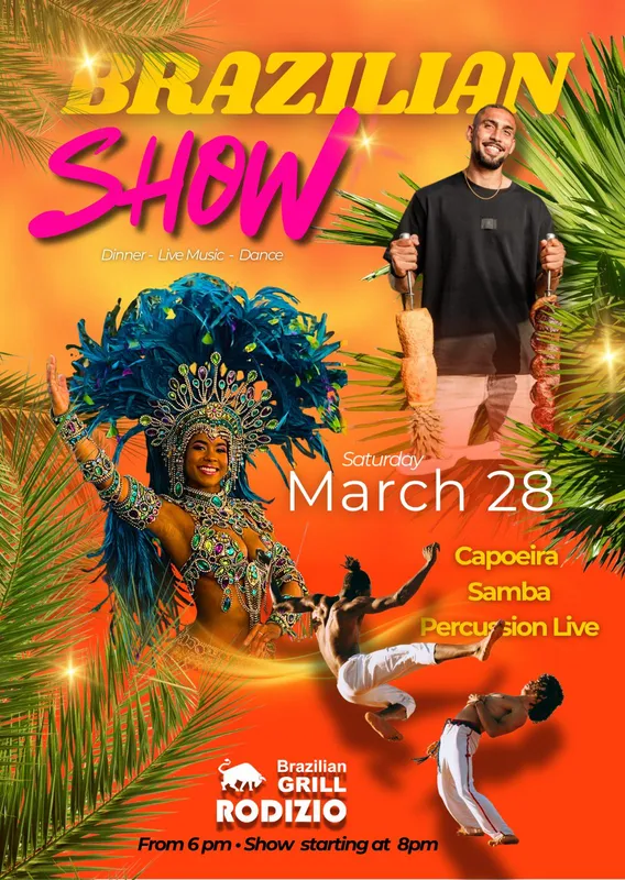 Brazilian Show - Dinner - Samba - Capoeira - Percuție Live