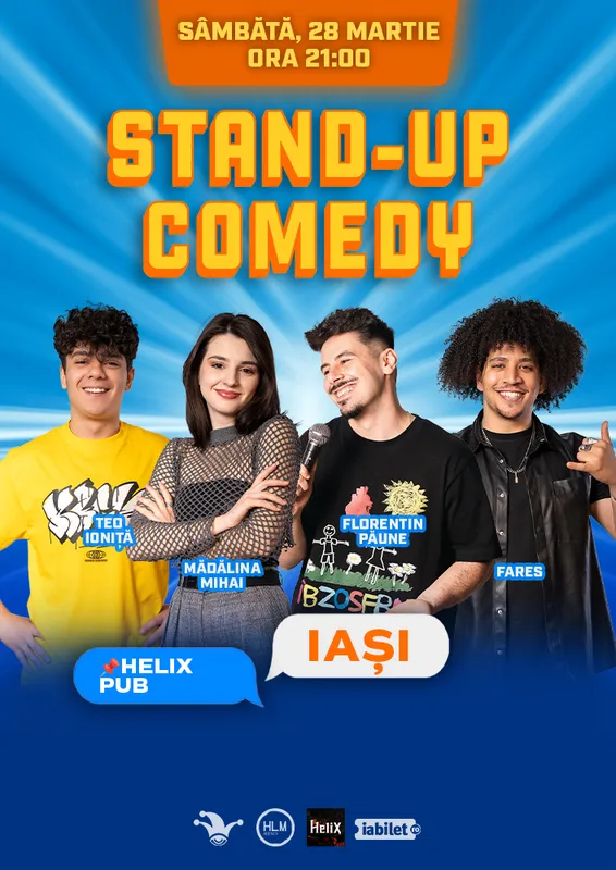 Stand Up Comedy cu Teo Ioniță, Mădălina Mihai, Florentin Păune și Fares