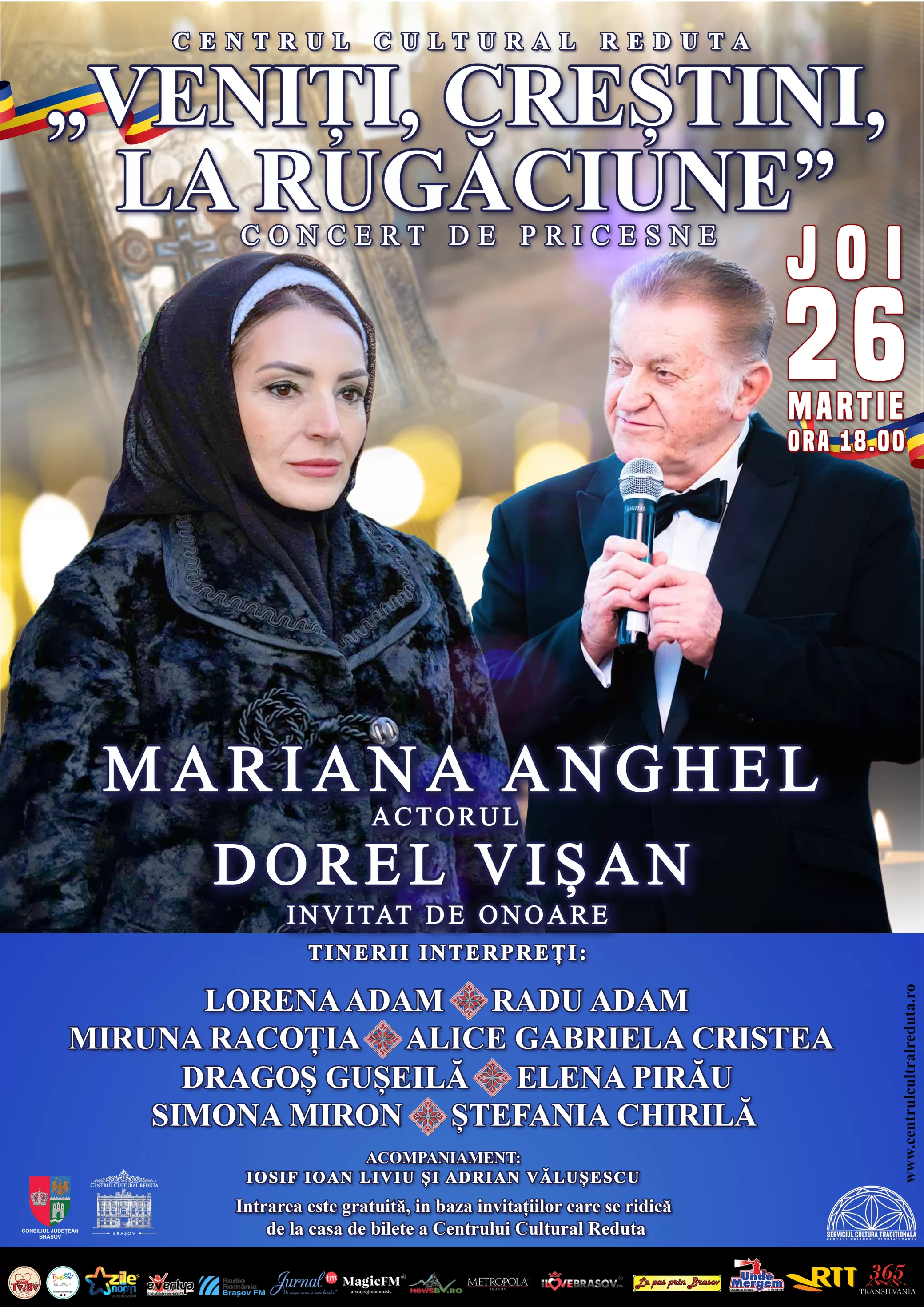Concert de pricesne „Veniți, creștini, la rugăciune!”