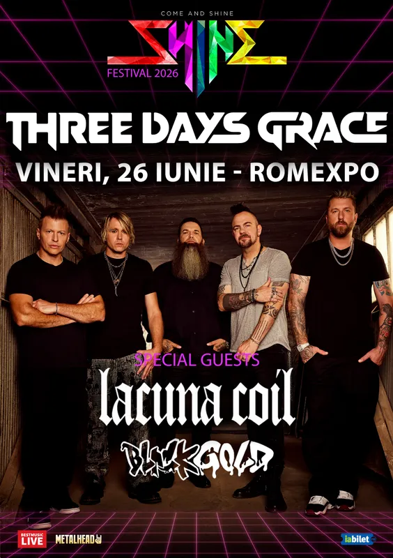 Three Days Grace, Lacuna Coil & Black Gold