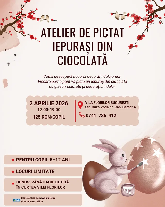 Atelier de Pictat Iepurasi din Ciocolata