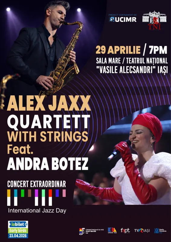 Concert extraordinar Alex Jaxx Quartet feat. Andra Botez