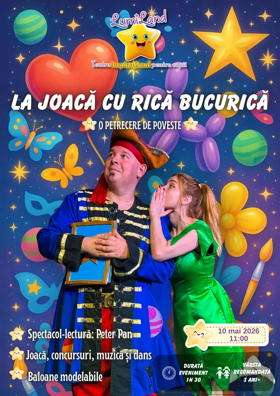 La Joaca cu Rica Bucurica - Spectacol-lectura - O petrecere de poveste cu Peter Pan