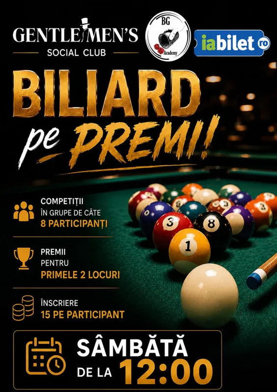 Biliard pe Premii – Competiție Bila 8