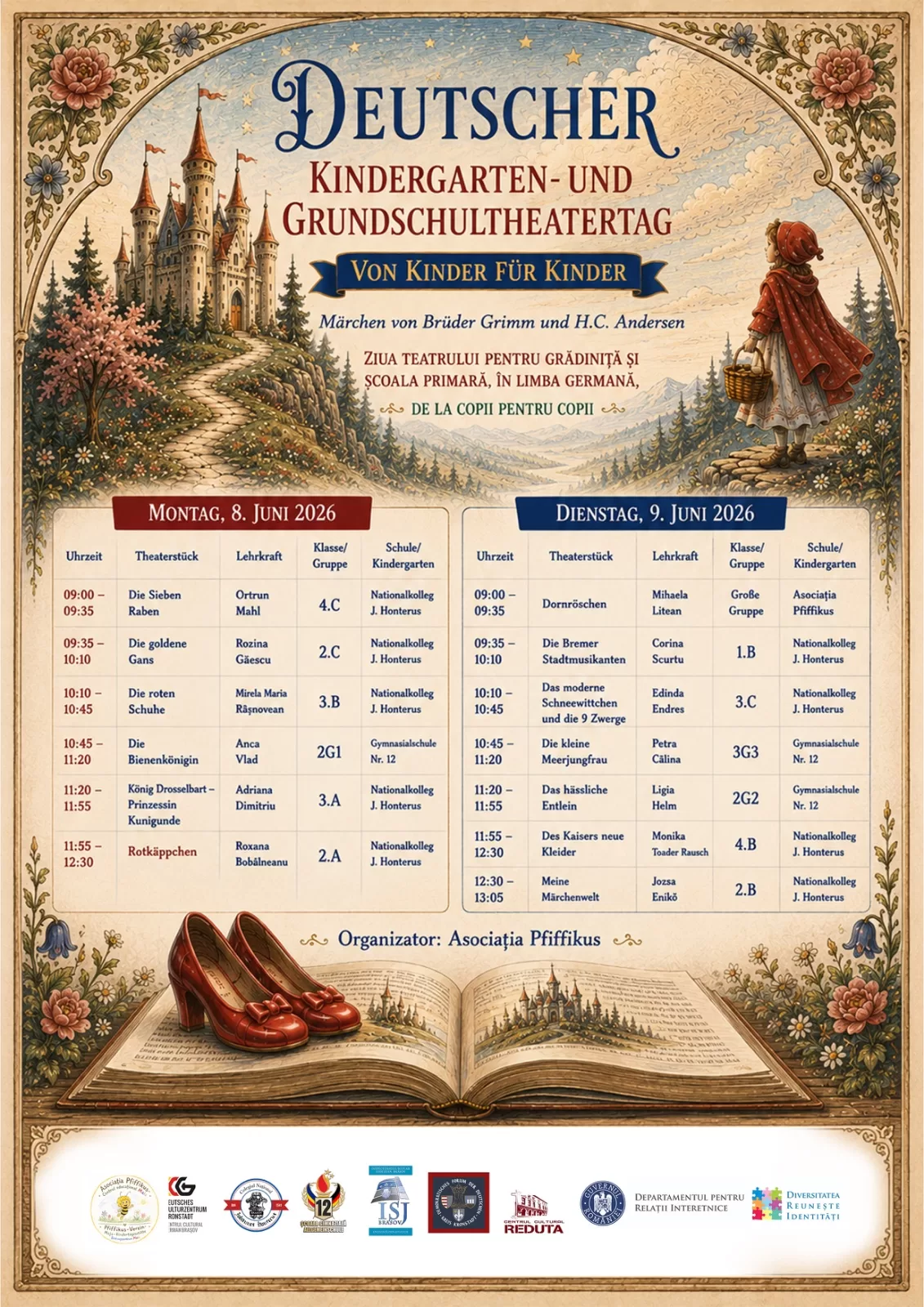Ziua teatrului pentru grădiniță și școala primară, în limba germană – De la copii pentru copii