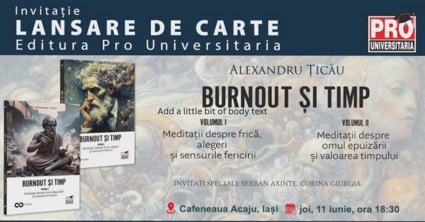Burnout și Timp — Alexandru Țicău, lansare de carte