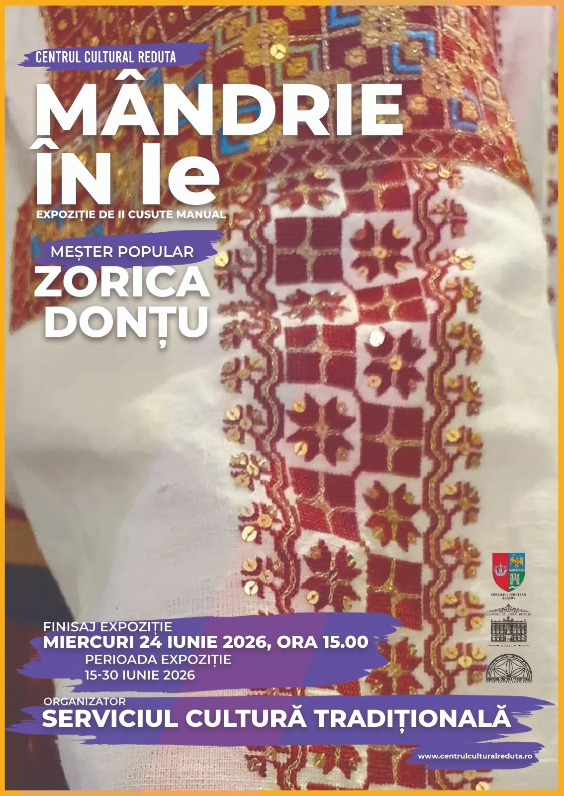 Mândrie în Ie – Expoziție de ii cusute manual – meșter popular Zorica Donțu