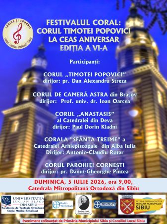 Festivalul Coral: „Corul Timotei Popovici – la ceas aniversar” ed. a VI-a