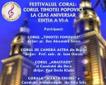 Festivalul Coral: „Corul Timotei Popovici – la ceas aniversar” ed. a VI-a