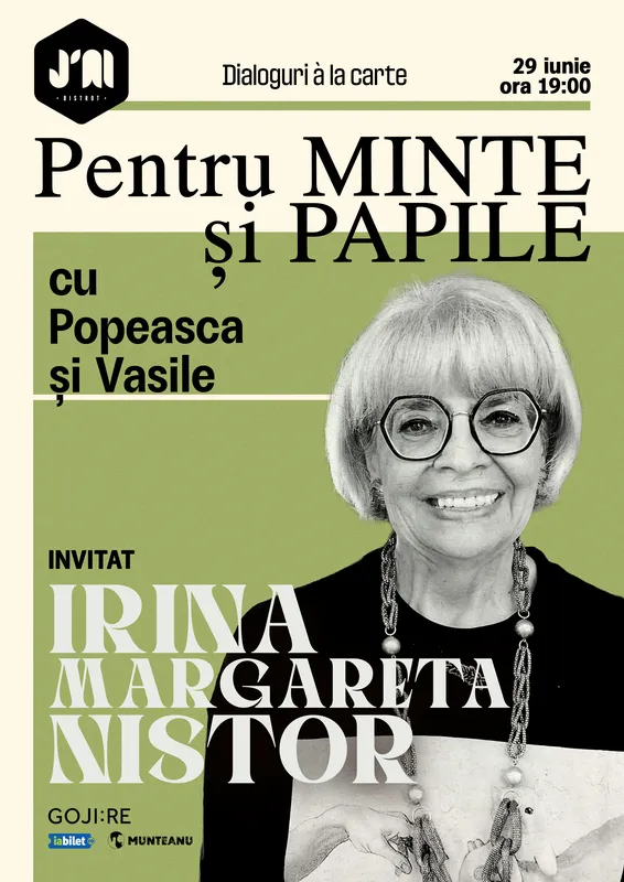 Pentru minte si papile cu Popeasca și Vasile – invitată Irina-Margareta Nistor