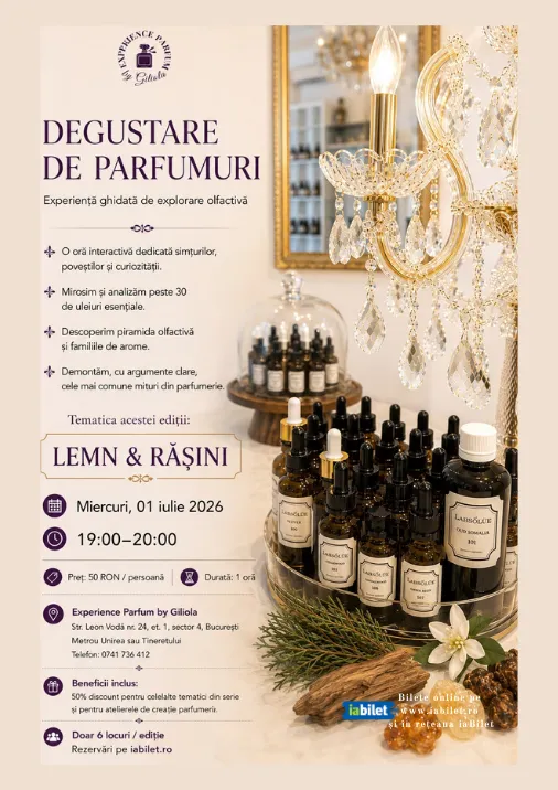 Degustare de Parfumuri - Lemn Rășini