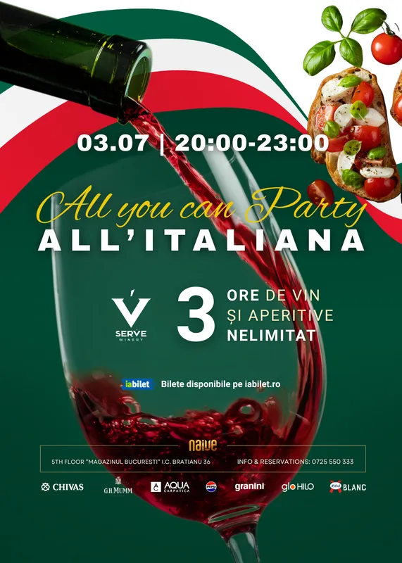 All you can Party: All'Italiana w/ Serve Winery