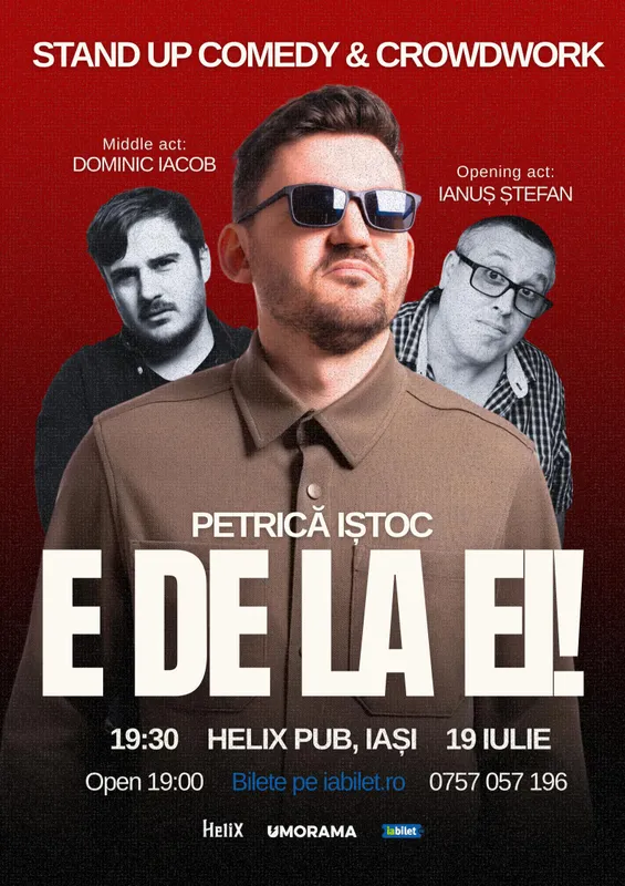 Stand-Up Comedy & Crowdwork cu Petrică Iștoc, Dominic Iacob și Ianuș Ștefan